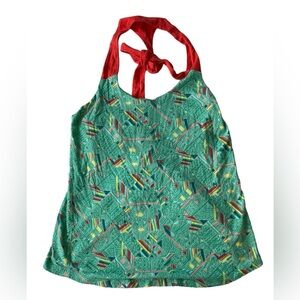 Patagonia Teal Kamala Tie/ Halter Tank Top